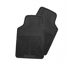 Highland Floor Mat - Multi-Fit Black Rubber Set of 2 - 4602600