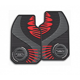 Plasticolor Floor Mat - Universal Fit Gear Right Left Red Set of 2 - 1296R04