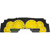 US Speedo Gauge Face Overlay - Orange Daytime Color/ Black Letter Color - F150RAP119