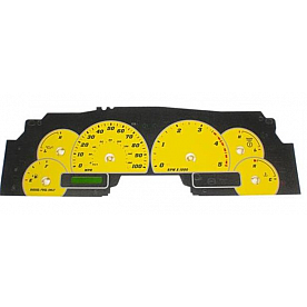 US Speedo Gauge Face Overlay - Orange Daytime Color/ Black Letter Color - F150RAP119