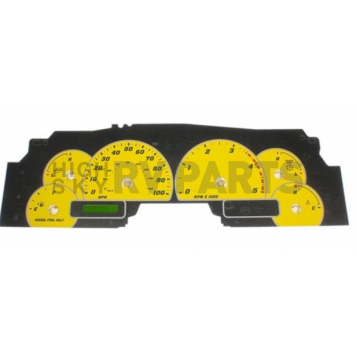US Speedo Gauge Face Overlay - Orange Daytime Color/ Black Letter Color - F150RAP119