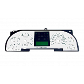 US Speedo Gauge Face Overlay - Silver Daytime Color/ Black Letter Color - F2500542