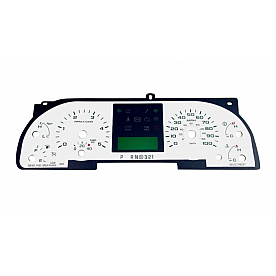 US Speedo Gauge Face Overlay - Silver Daytime Color/ Black Letter Color - F2500542