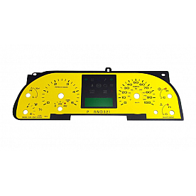 US Speedo Gauge Face Overlay - Yellow Daytime Color/ Black Letter Color - F2500543