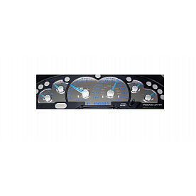 US Speedo Gauge Face Overlay - Silver Daytime Color/ White Letter Color - SSFOC03