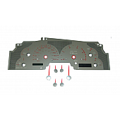 US Speedo Gauge Face Overlay - Silver Daytime Color/ Red Letter Color - SSF07R