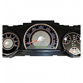 US Speedo Gauge Face Overlay - Silver Daytime Color/ Red Letter Color - SSFJ02R