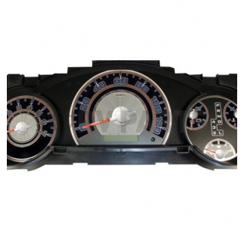 US Speedo Gauge Face Overlay - Silver Daytime Color/ Red Letter Color - SSFJ02R