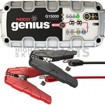 Noco Genius 15 Amp UltraSafe Battery Charger with JumpCharge Engine Start - G15000-9