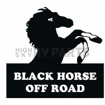 Black Horse Offroad Nerf Bar 5 Inch Steel Oval - 9BFR19BKBN