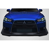 Extreme Dimensions Air Dam Front Lip Carbon Fiber Gloss UV Coated Black - 106876