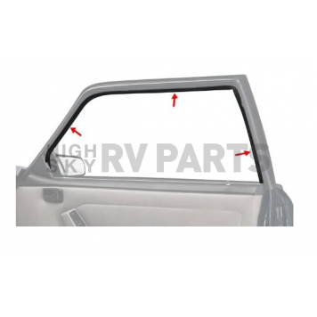 Drake Automotive Quarter Window Glass Run Channel - E9ZZ-6121597-A-1
