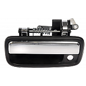 Help! By Dorman Exterior Door Handle - Metal/ Plastic Black With Silver Insert Single - 768MXCD