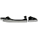Help! By Dorman Exterior Door Handle - Plastic Silver/ Black Single - 81468