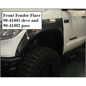 Pro Comp Suspension Fender Flare - Black Polyurethane Black - Set Of 2 - 57082