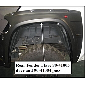 Pro Comp Suspension Fender Flare - Black Polyurethane Black Set Of 2 - 57083
