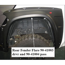 Pro Comp Suspension Fender Flare - Black Polyurethane Black Set Of 2 - 57083
