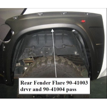 Pro Comp Suspension Fender Flare - Black Polyurethane Black Set Of 2 - 57083