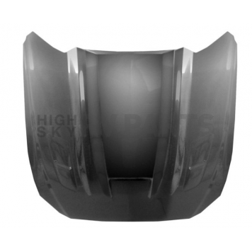 Harwood Fiberglass Hood - Ram Air/ Heat Extractor Gelcoat Fiberglass Black - B26805-3