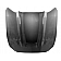 Harwood Fiberglass Hood - Ram Air/ Heat Extractor Gelcoat Fiberglass Black - B26805
