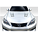 Carbon Creations Hood - TS-2 Black Fiberglass Reinforced Plastic - 114415