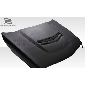 Duraflex Hood - V Look Fiberglass Reinforced Plastic Black - 115377-1