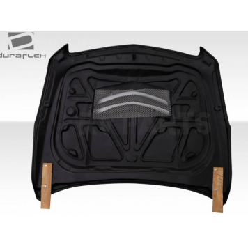 Duraflex Hood - V Look Fiberglass Reinforced Plastic Black - 115377-2