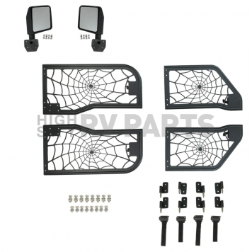 Paramount Automotive Door - Tubular Lower Half Steel Black Set Of 2 - 510699-1