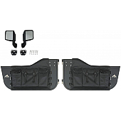 Paramount Automotive Door - Tubular Lower Half Textured Powder Coated Black Steel Set Of 2 - 510215