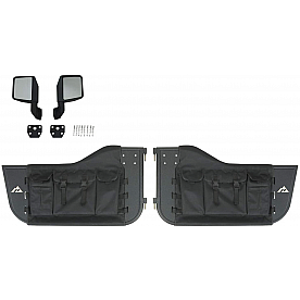 Paramount Automotive Door - Tubular Lower Half Textured Powder Coated Black Steel Set Of 2 - 510215