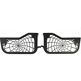 Paramount Automotive Door - Tubular Lower Half Textured Powder Coated Black Steel Set Of 2 - 510216