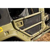 Rugged Ridge Door - Tubular Lower Half Powder Coated Black Steel Set Of 2 - 1150927