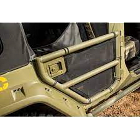 Rugged Ridge Door - Tubular Lower Half Powder Coated Black Steel Set Of 2 - 1150927