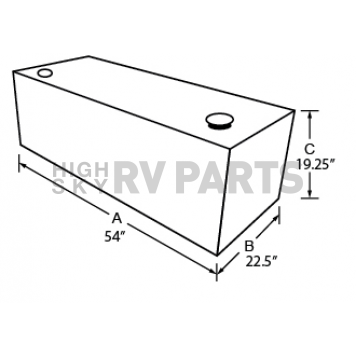 Lund International Liquid Transfer Tank Steel Rectangle 98 Gallon - 73099-1