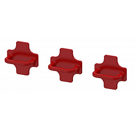 KargoMaster Storage Cabinet Equipment Hook U-Shaped Hook Red Set Of 3 - 42010