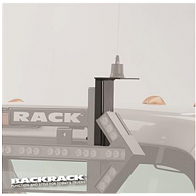 BackRack Headache Rack Light Mount Black Square - 91009