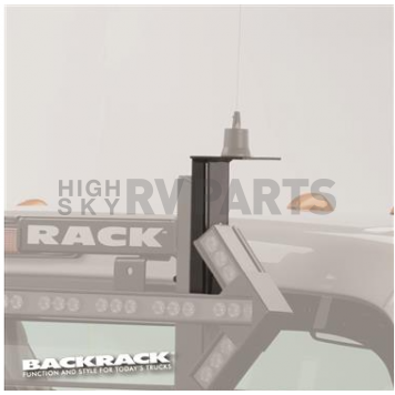 BackRack Headache Rack Light Mount Black Square - 91009