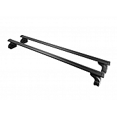 Black Horse Offroad Roof Rack Aluminum Black 49 Inch Set of 2 Cross Bars and Hardware - TR-49BK