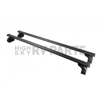 Black Horse Offroad Roof Rack Aluminum Black 49 Inch Set of 2 Cross Bars and Hardware - TR-49BK