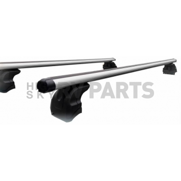 Black Horse Offroad Roof Rack Aluminum Silver 52 Inch Set of 2 Cross Bars and Hardware - TR52SI-2
