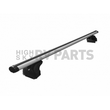 Black Horse Offroad Roof Rack Aluminum Silver 52 Inch Set of 2 Cross Bars and Hardware - TR52SI