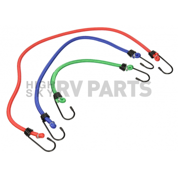 Performance Tool Bungee Cord Rubber Red/ Blue/ Green 10 Pieces - 1929