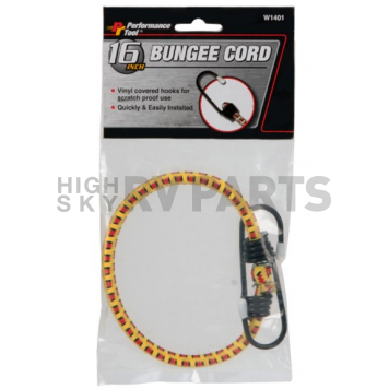 Performance Tool Bungee Cord Rubber Yellow 16 Inch - W1401-1