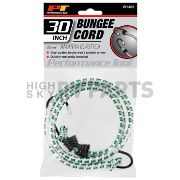 Performance Tool Bungee Cord Rubber White 30 Inch - W1405-1
