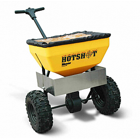 Meyer Products Salt Spreader 70 Pound Capacity Up to 25 Foot Spread Pattern - 38170