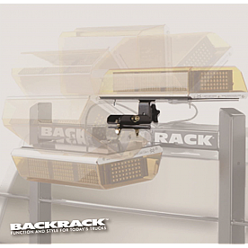 BackRack Headache Rack Light Mount Black Rectangle - 91002RECF