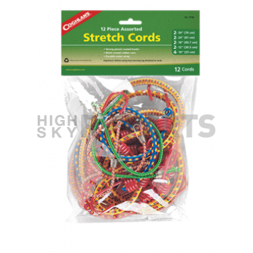 Coghlan's Bungee Cord Two 30 Inch Length/Two 24 Inch Length/Two 18 Inch Length/Two 12 Inch Length/Four 10 Inch Length Rubber - 9750