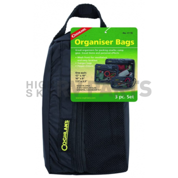 Coghlan's Gear Bag Nylon Black Set Of 3 - 0118