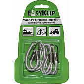 EasyKlip Bungee Cord White Four 10 Inch Length - 49102SS