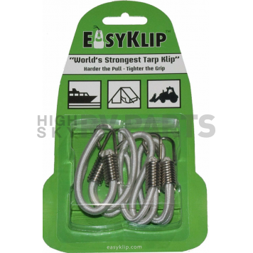 EasyKlip Bungee Cord White Four 10 Inch Length - 49102SS